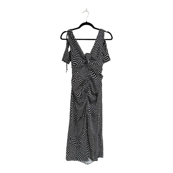 NWT For Love & Lemons Beth Polka Dot Midi Dress Size M - Picture 1 of 6